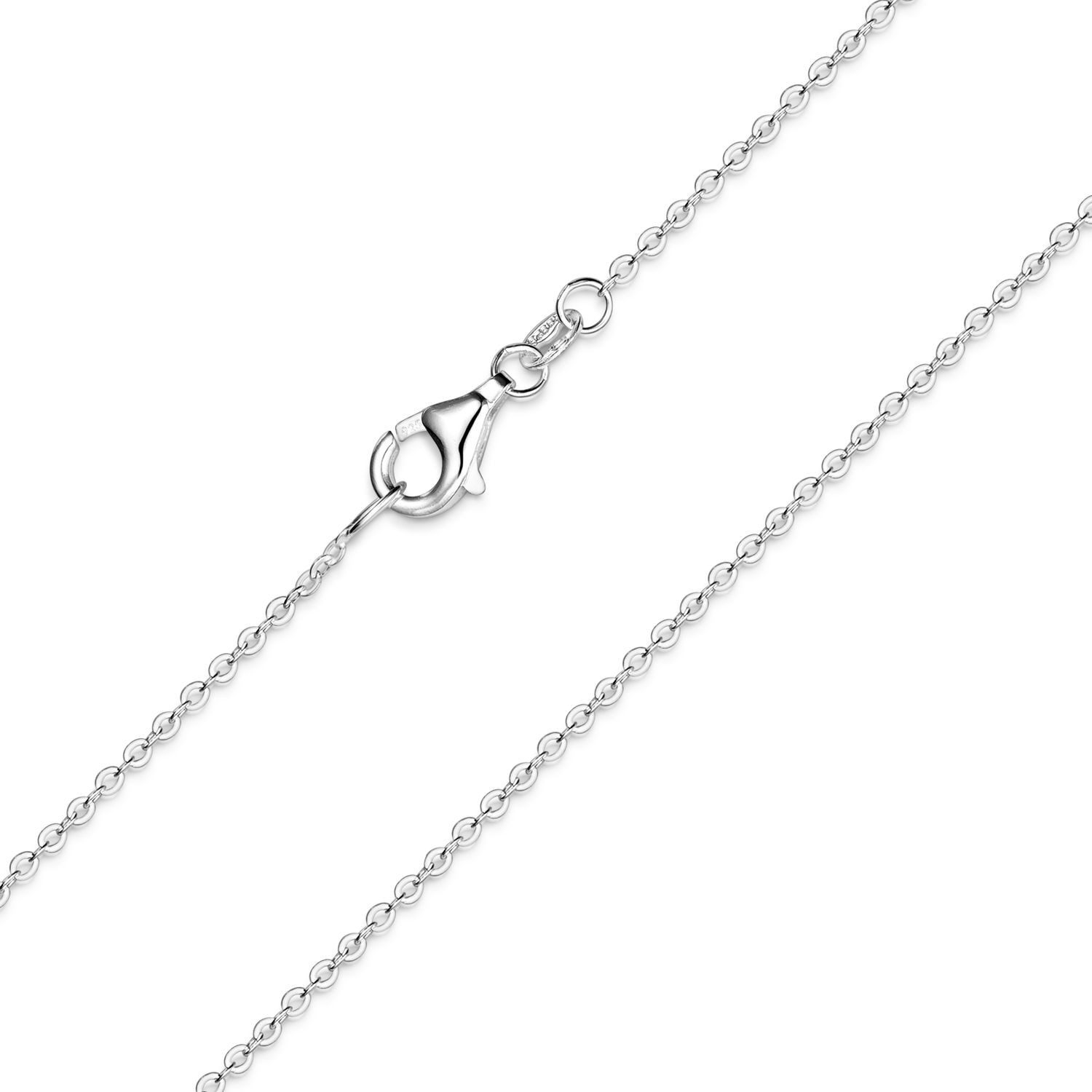 Materia Silberkette Damen Ankerkette Silber fein 1,2mm 40-80cm K30, 925 Sterling Silber