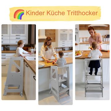 Dripex Stehhilfe Lernturm Für Kinder ab 1 Jahr Tritthocker mit Tafel