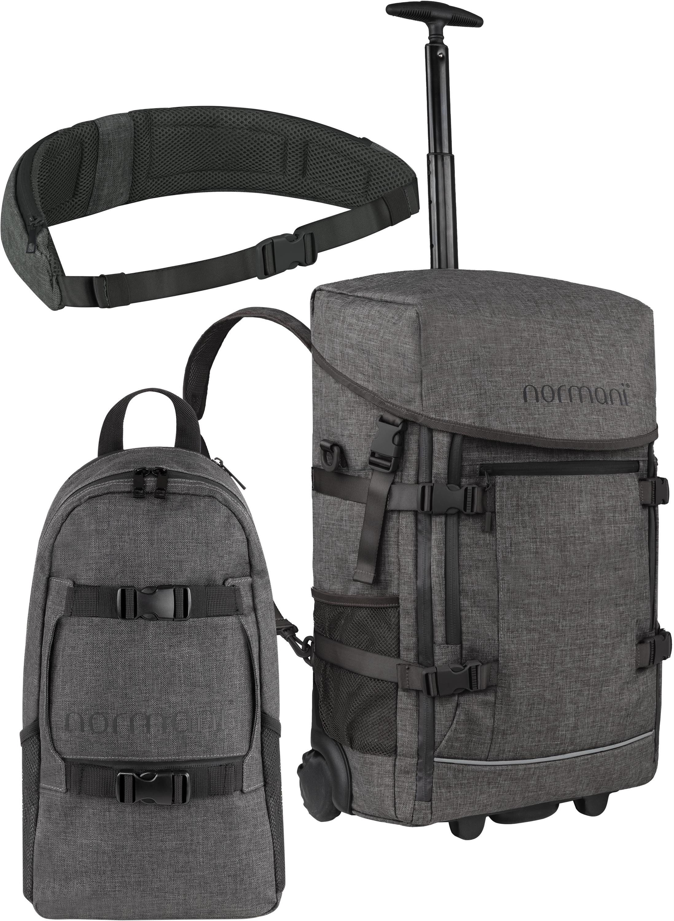normani Reisetasche, Handgepäck Reiseset mit abnehmbarem Hüftgurt und Rucks günstig online kaufen