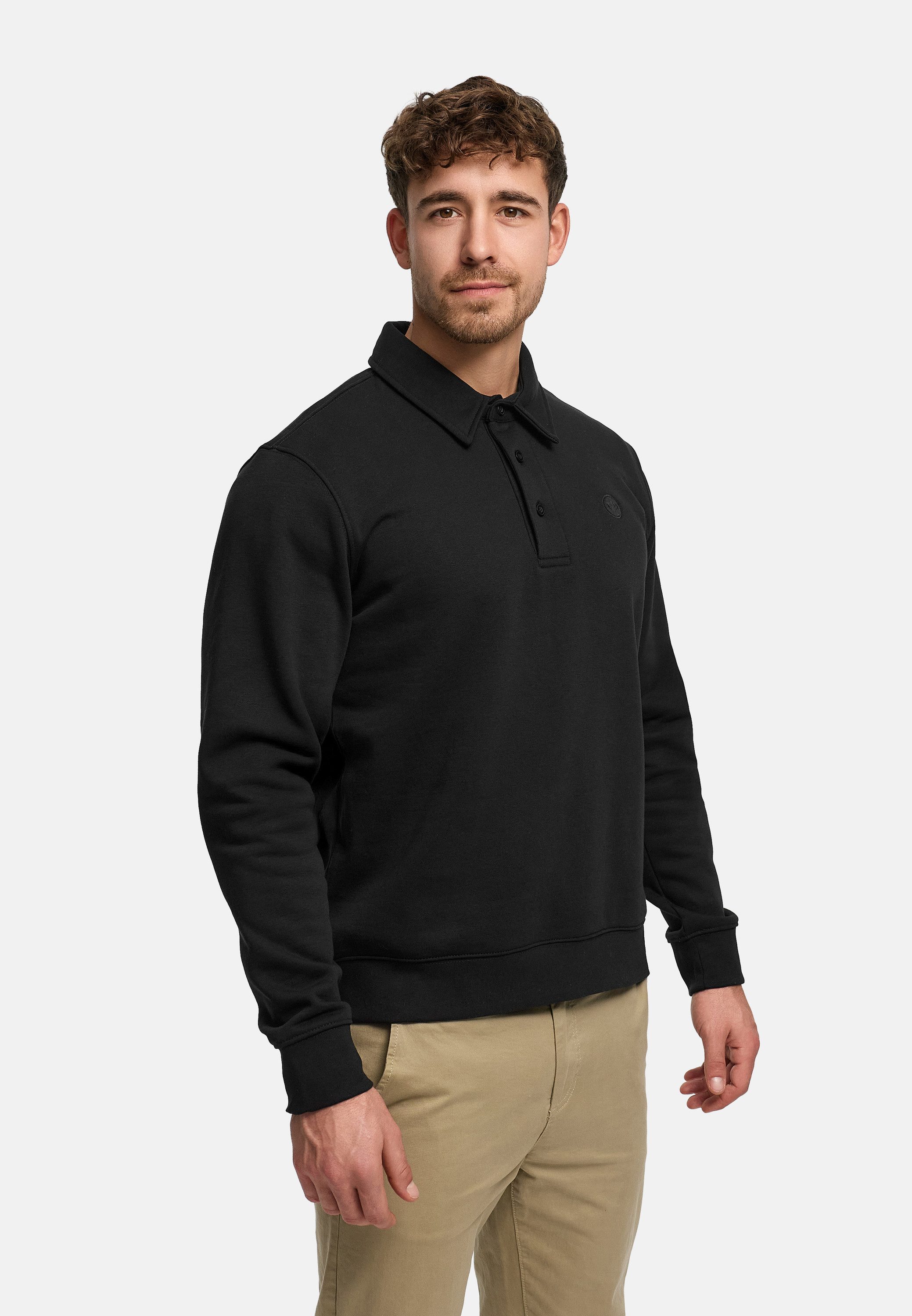 Kronstadt Sweater Herren KSLars Polosweater Sweatshirt Herrenpulli (Sweatshirt) Polo-Sweatshirt mit sportivem Twist
