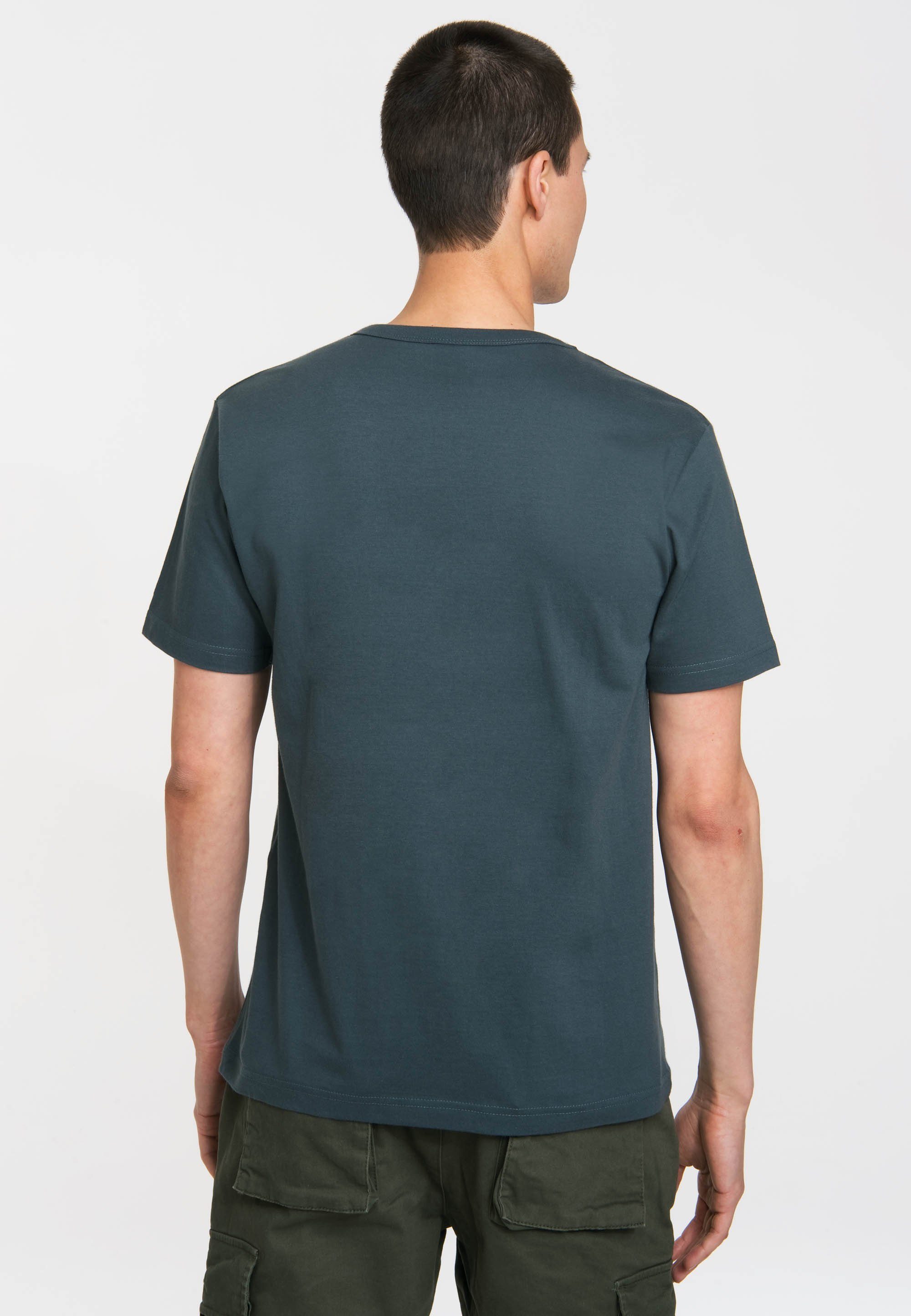 LOGOSHIRT T-Shirt Lucky Luke Portrait mit originellem Aufdruck
