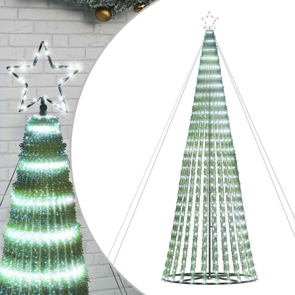 vidaXL Künstlicher Weihnachtsbaum 403 cm Weihnachtsbaum Kegelform 1028 LEDs Kaltweiß 403 cm