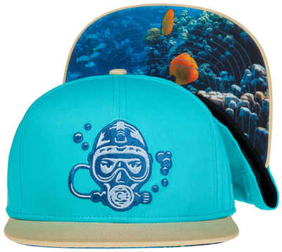 Cadency Snapback Cap Diver Basecap mit geradem Schirm, Einheitsgröße, Unisex, Türkis