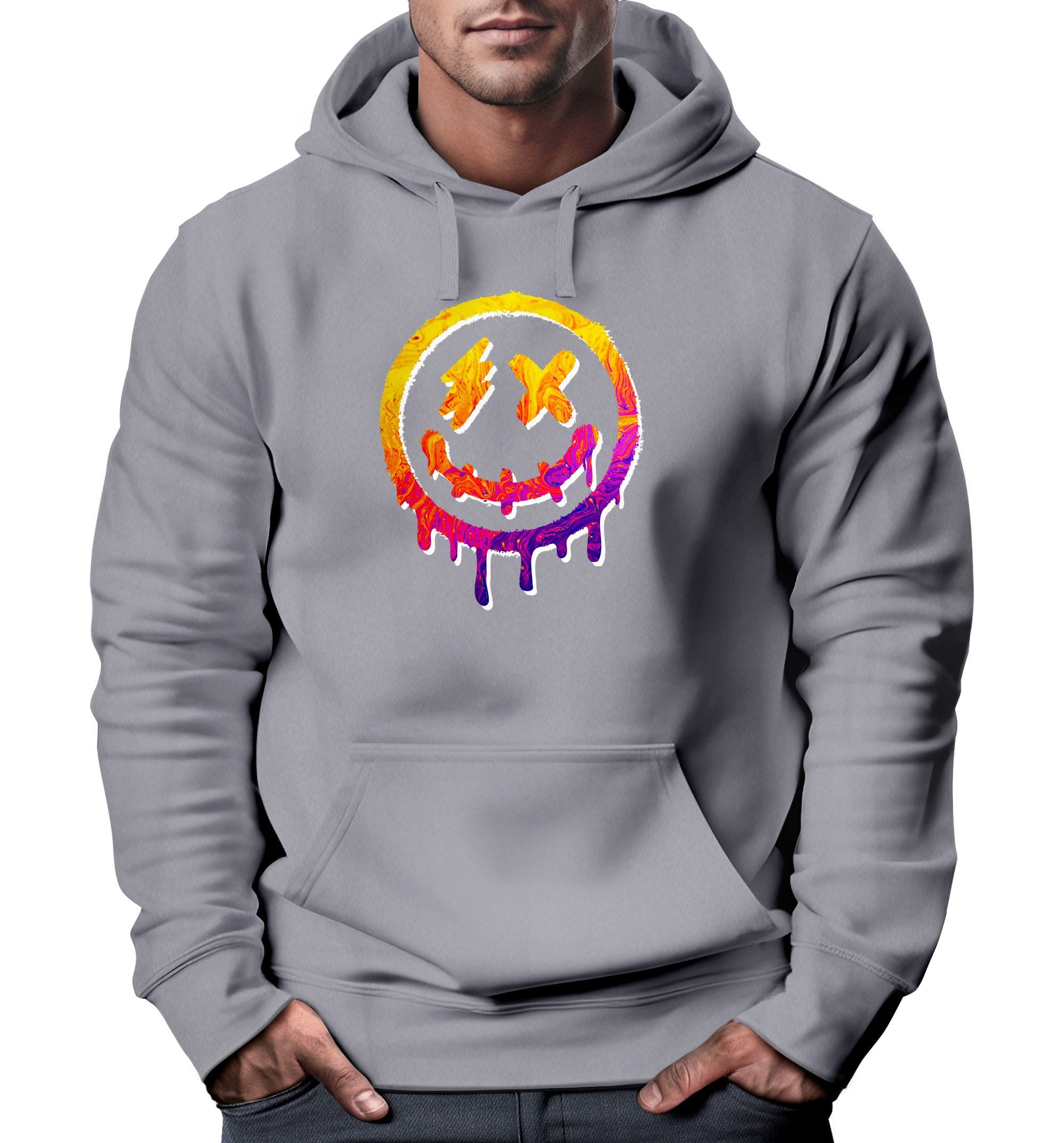 Neverless Hoodie Hoodie Herren Print Drip günstig online kaufen