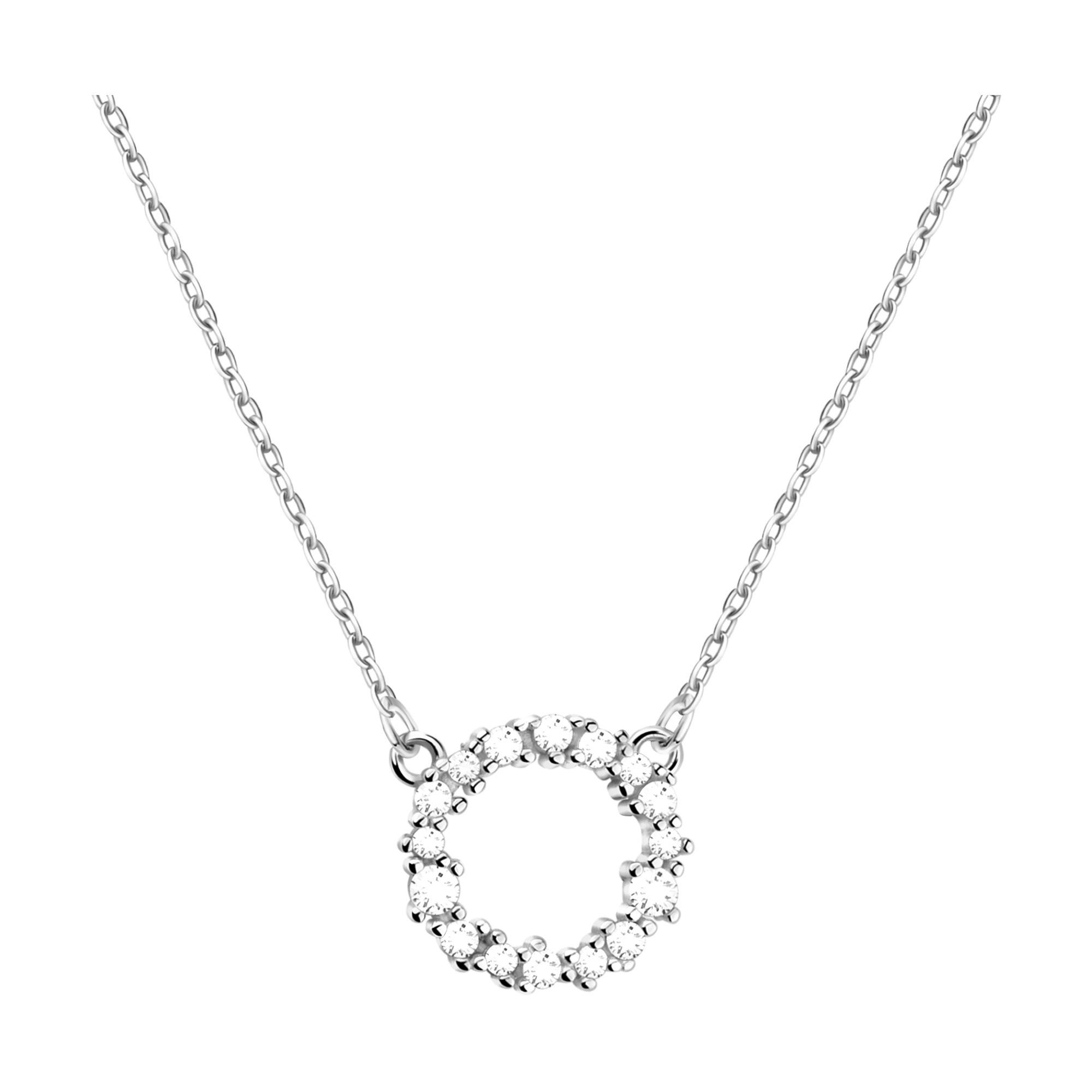 Sofia Milani Kette mit Anhänger Kreis, 925 Silber Damen Schmuck