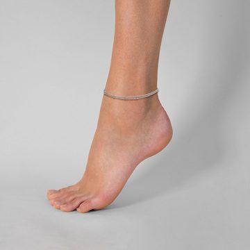 Glanzstücke München Fußkette silber (zweireihig), aus Sterling Silber