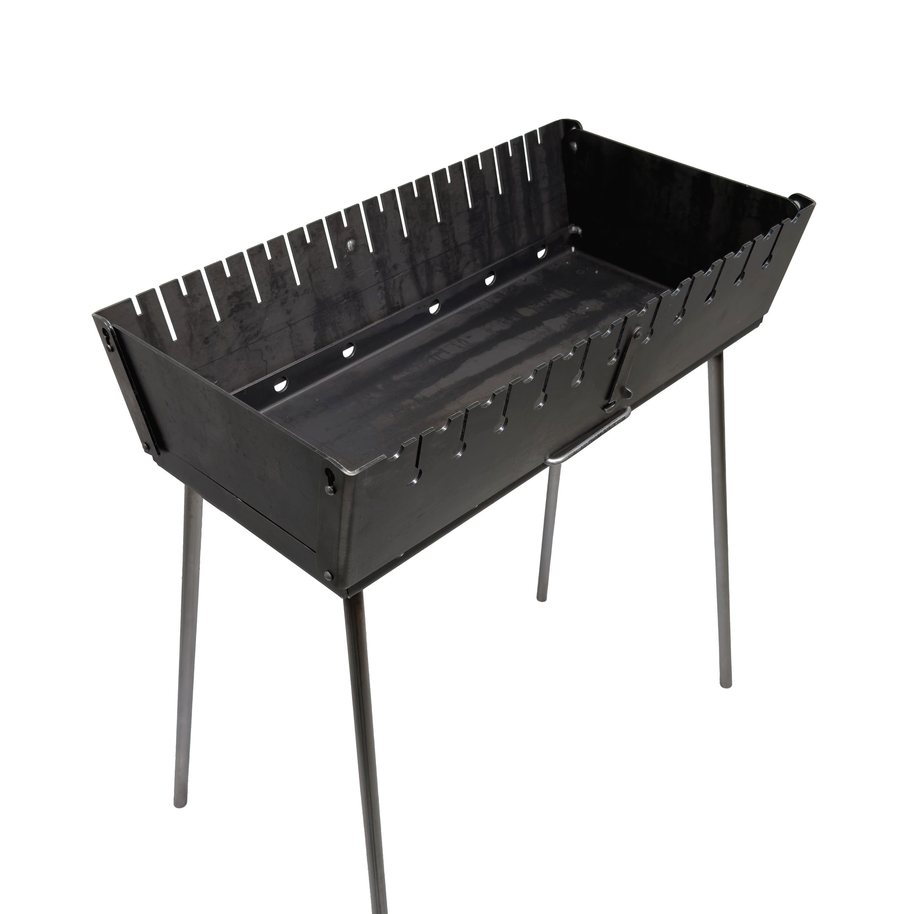 GOROCH Holzkohlegrill Klappbarer Mangal Grill Stahl 2 mm für 12 Spieße – stabil, belastbar