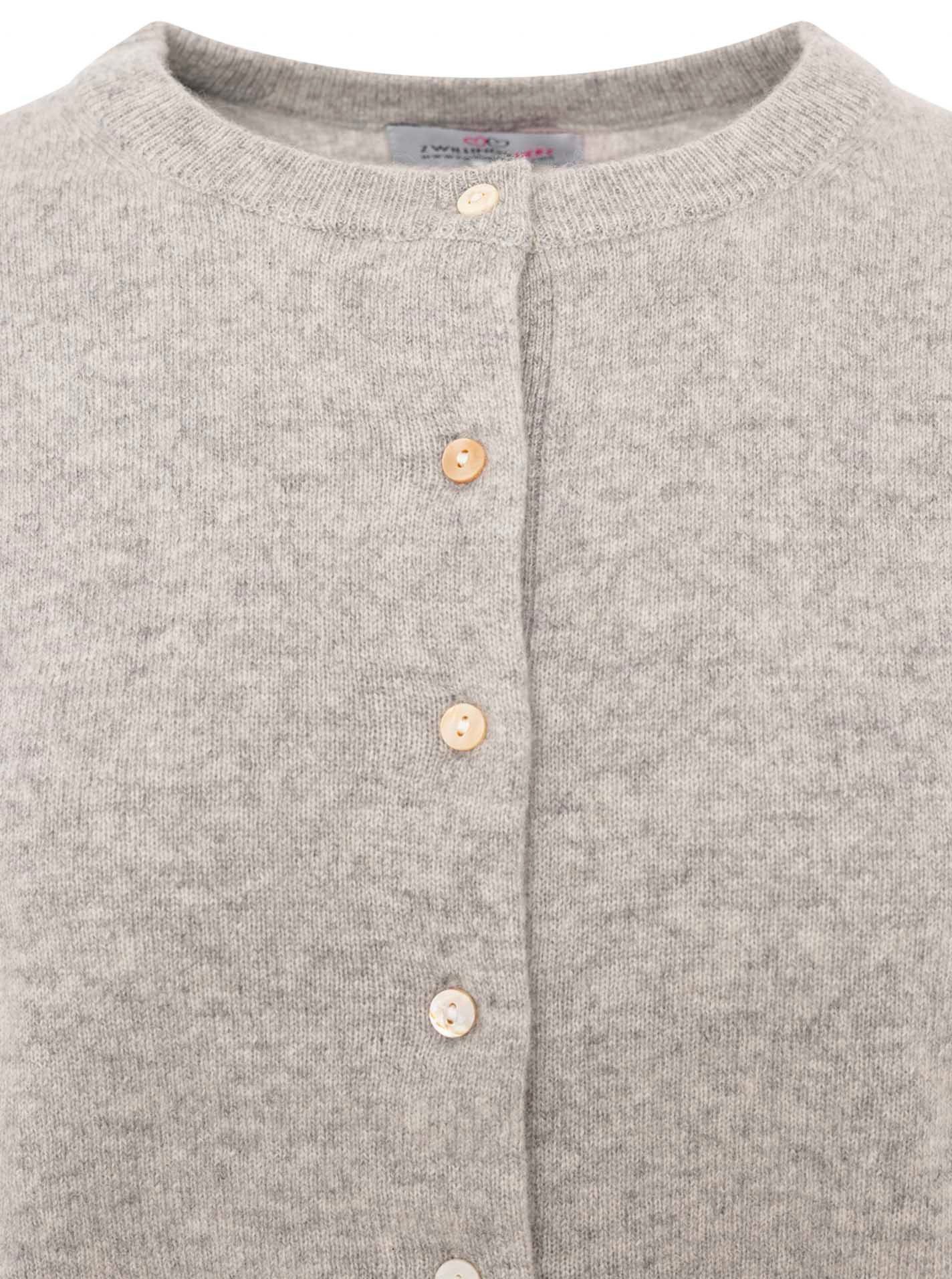 Zwillingsherz Cardigan 100% Kaschmir Cardigan "Perlmutt Knöpfe" 100% Kaschmir, Knopfleiste, Perlmutt Knöpfe – Bild 3 von 3