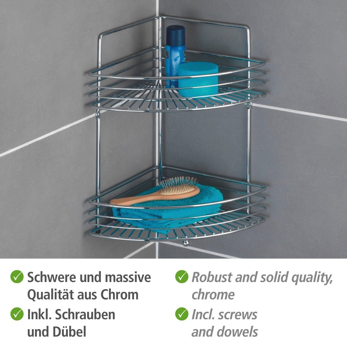 WENKO Eckregal Milano, 2 Ablageflächen günstig online kaufen