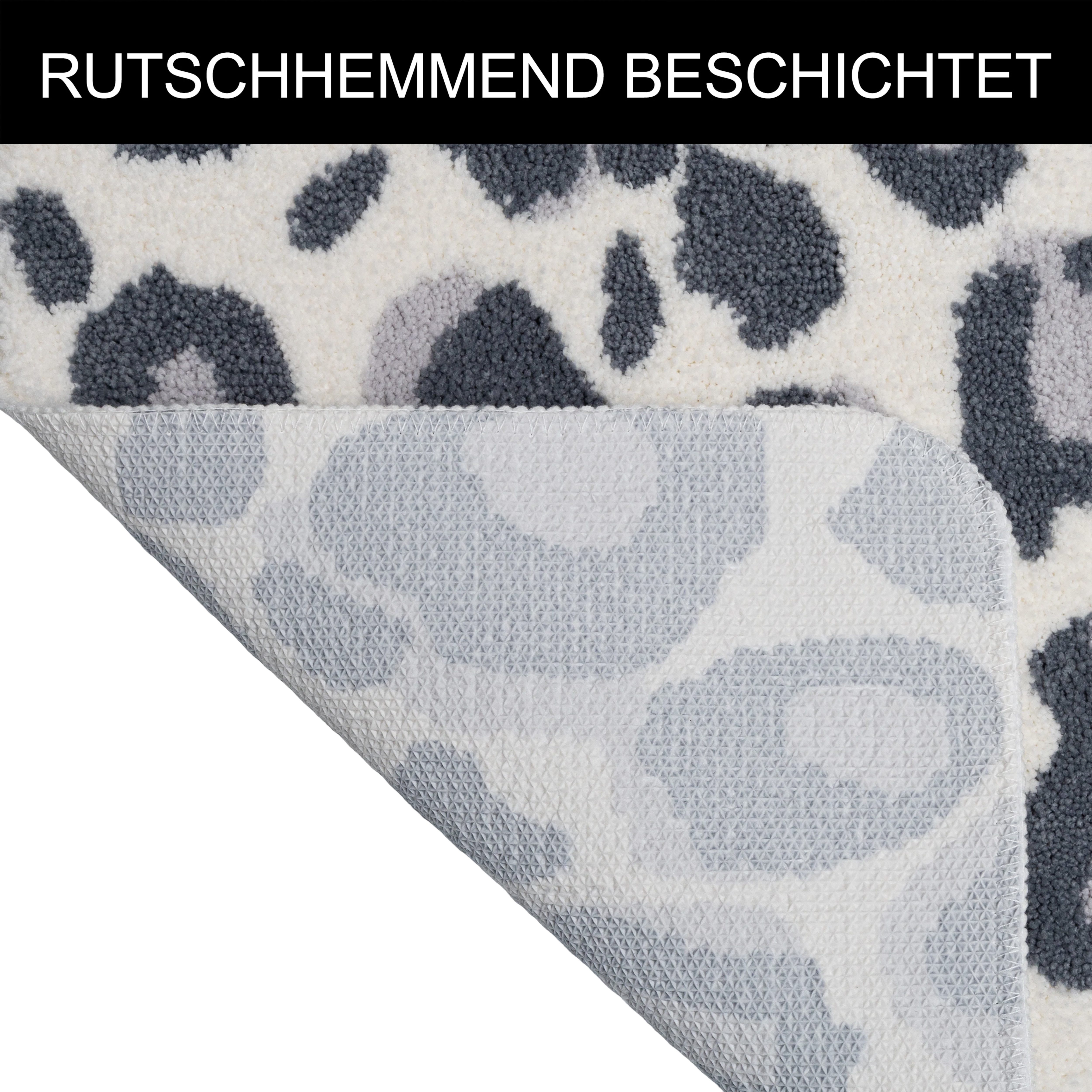OTTO home Badematte Regona Leo, Badvorleger, Badezimmer Teppich, Duschvorleger, Höhe 10 mm, rutschhemmend beschichtet, schnell trocknend, fußbodenheizungsgeeign – Bild 4 von 5