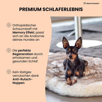 Wahre Tierliebe Tierbett Orthopädisches Hundebett Relax, Kissen mit echter Matratze, waschbar