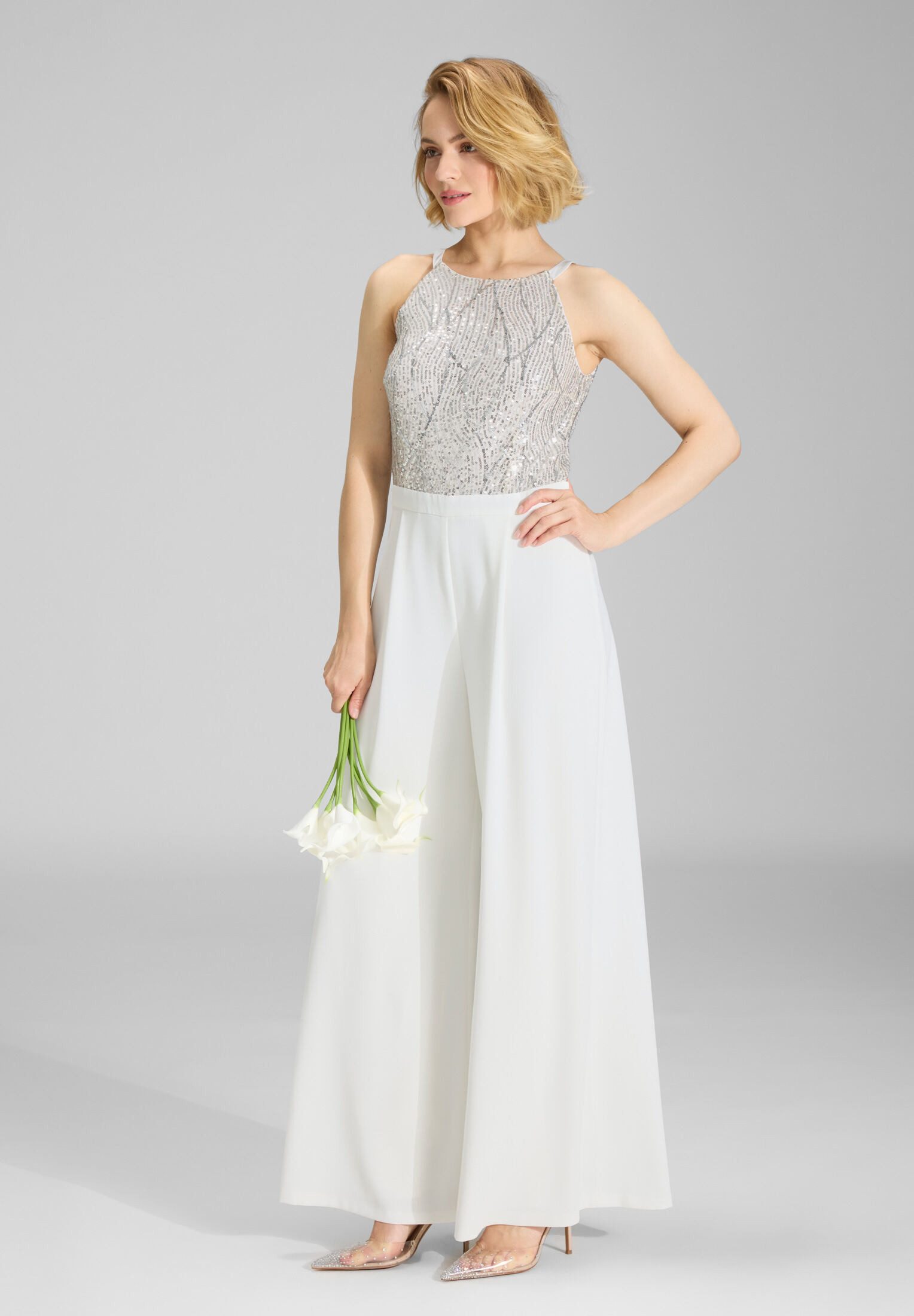 SWING Jumpsuit Oberteil in figurbetonter Passform