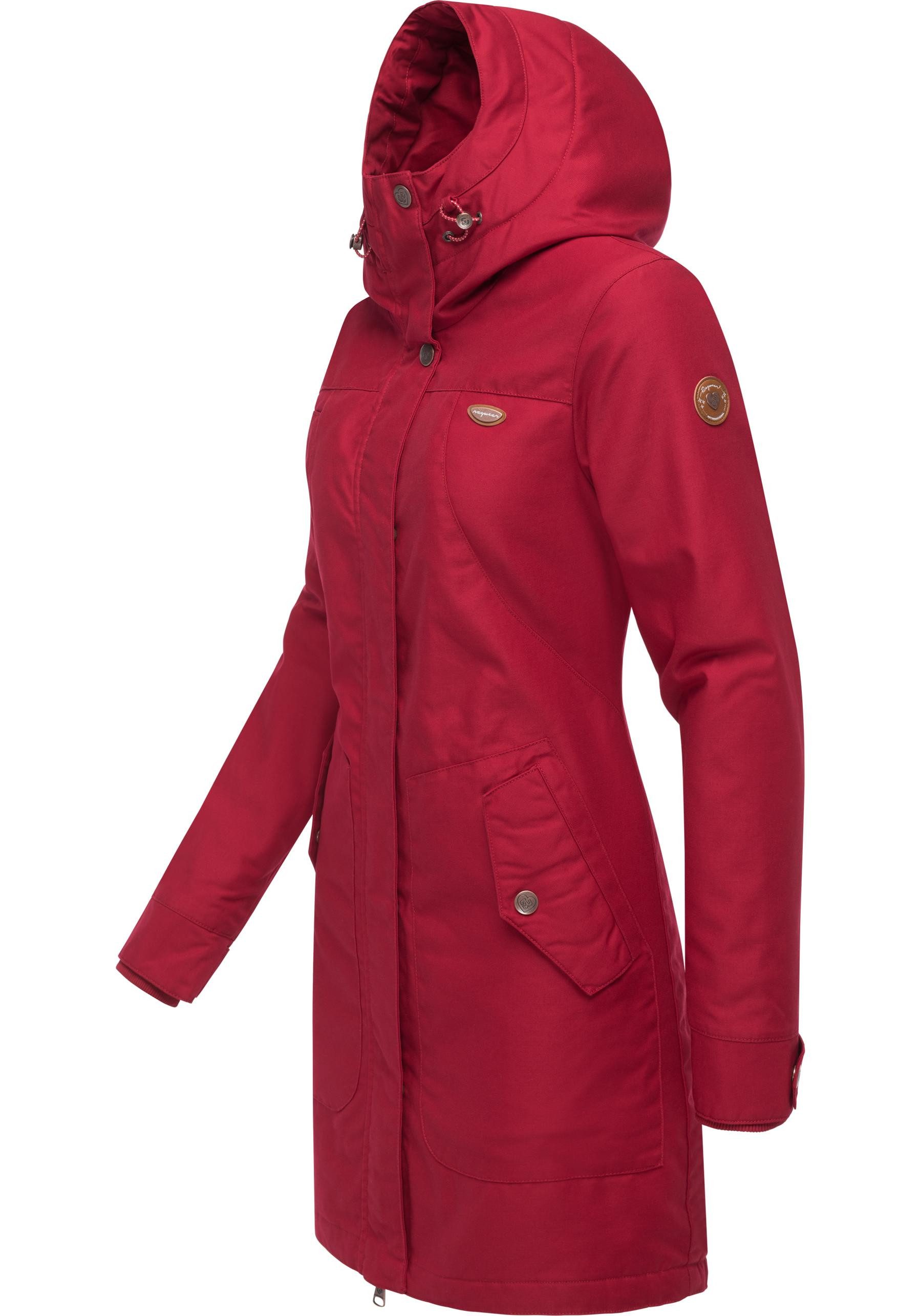 Ragwear Wintermantel Jannisa stylischer Damen Winterparka mit Kapuze