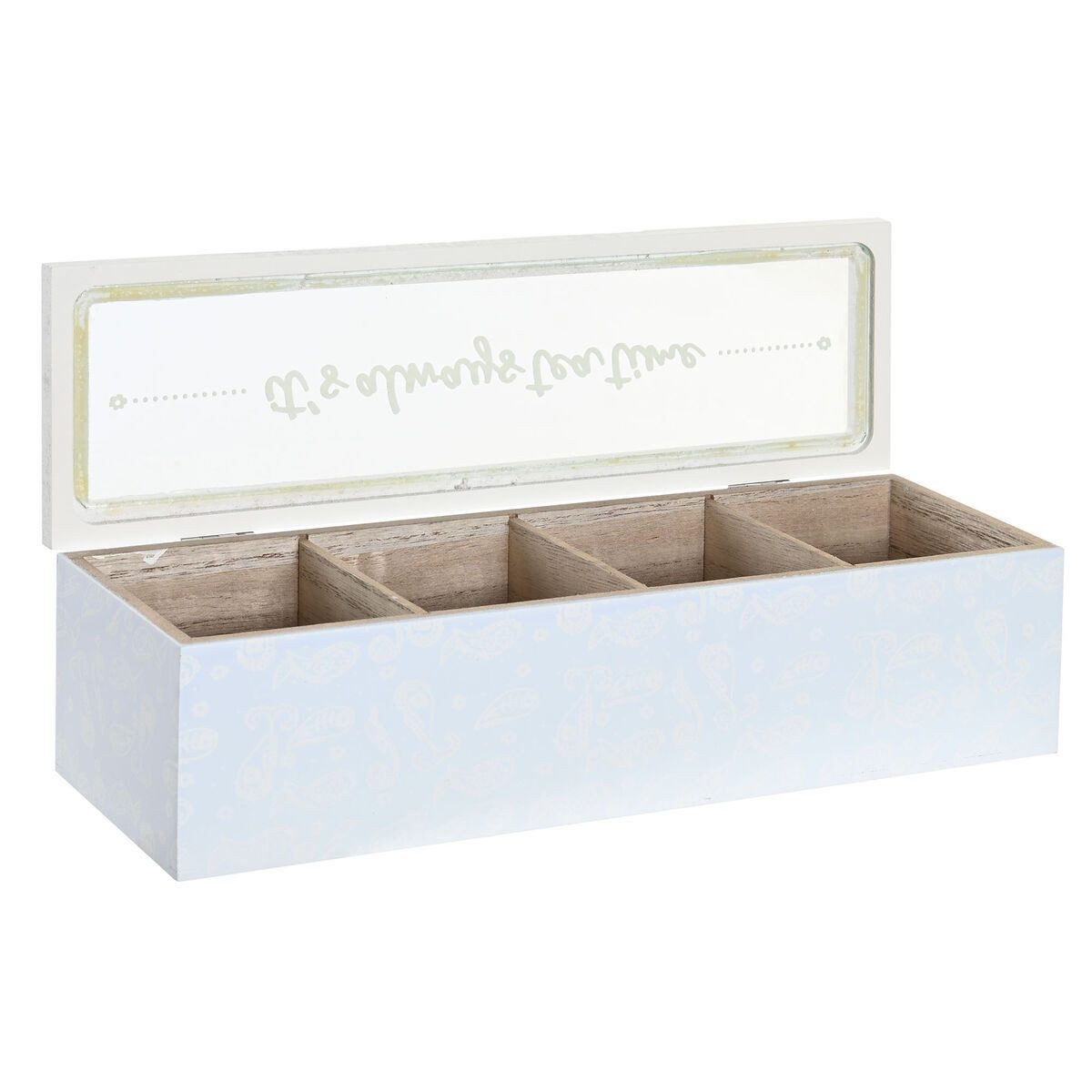 Thumbnail - DKD Home Decor Aufbewahrungsbox Dkd home decor Teebox DKD Home Decor Glas Blau Rosa Holz MDF 30 x 9 x