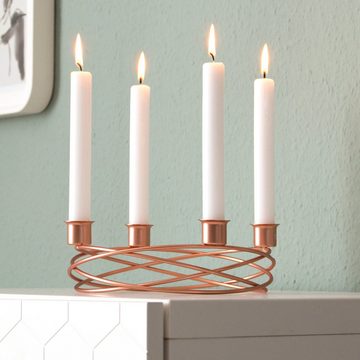 bremermann Kerzenhalter Kerzenhalter – Kranzform, für Stabkerzen / Tafelkerzen, Kerzenständer