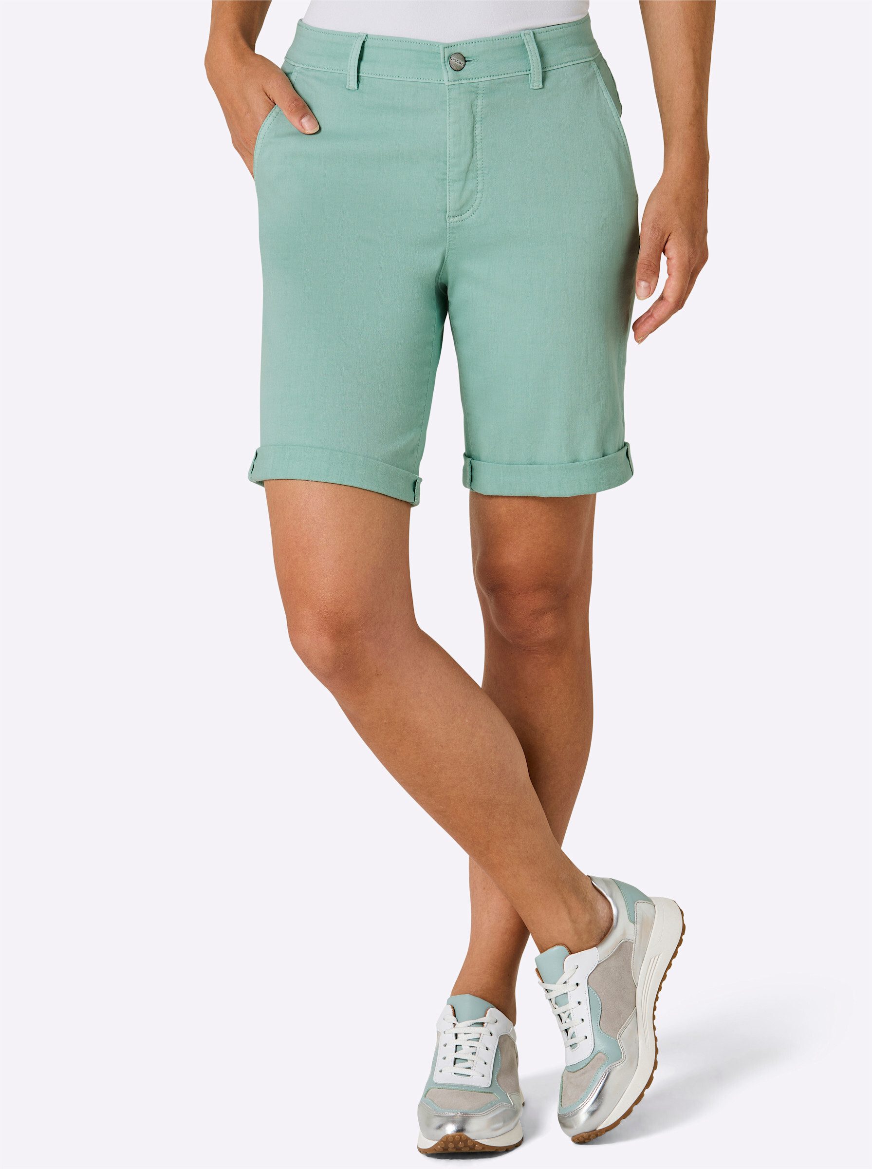 ascari Jeansshorts Edel-Bermudajeans erhöht .