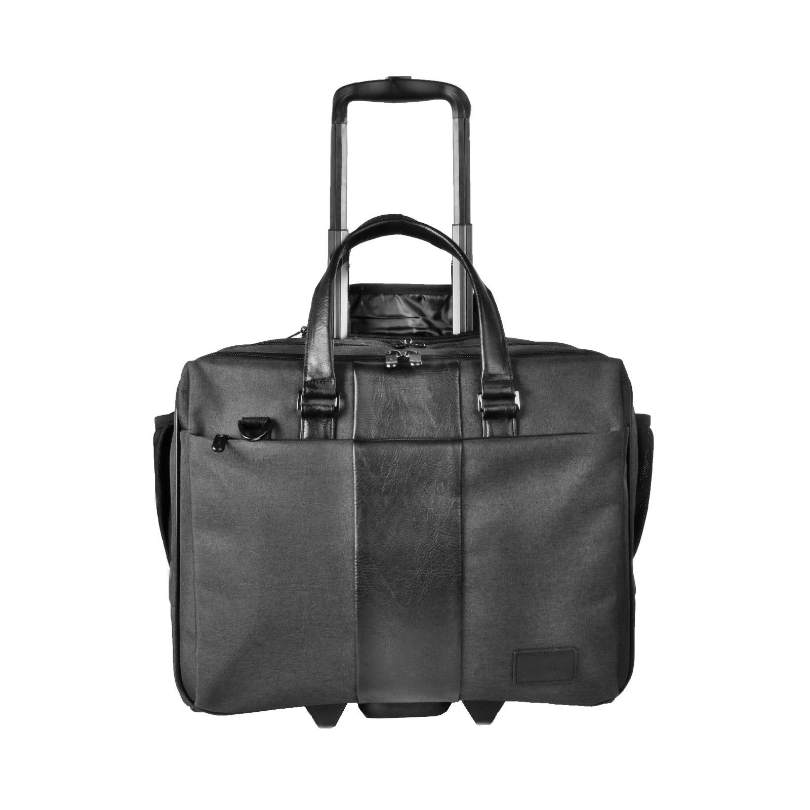 Dermata Laptoptasche Office Case Trolley 46x37x21 cm, Laptopfach 17 Zoll, Notebooktrolley, Business Rollkoffer aus Polycanvas mit Organizer