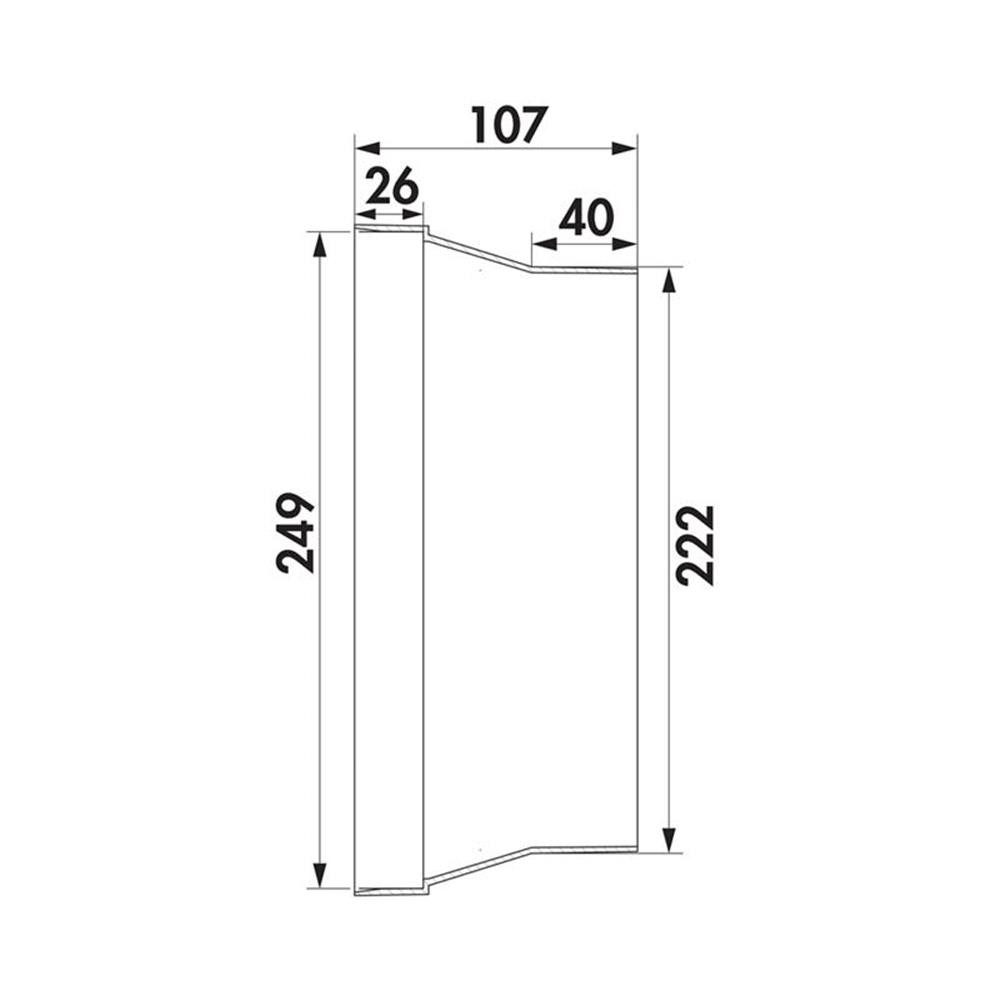 Naber Abluft-Set Naber COMPAIR System Ø 150 F-BA 150 Adapter, weiß