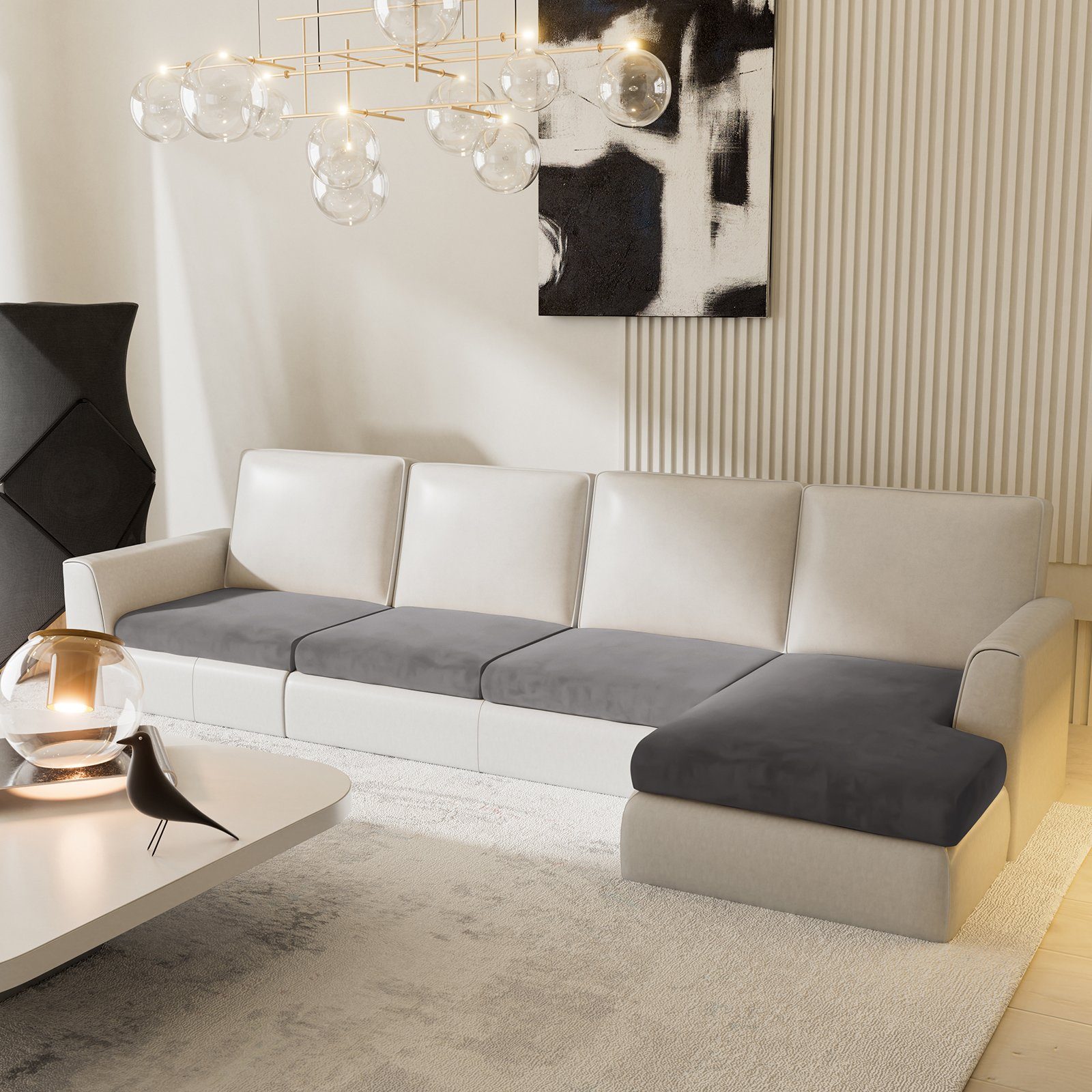 BTTO Sofahusse Samt Sofa 3-tlg. Set günstig online kaufen