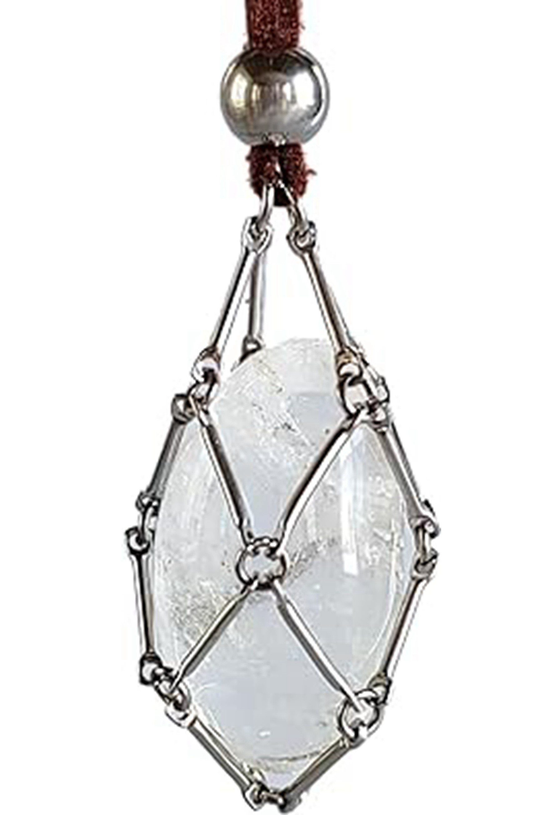 WaKuKa Charm-Kette Halskette mit – Anhänger Weiß Halskette Kristallständer mit