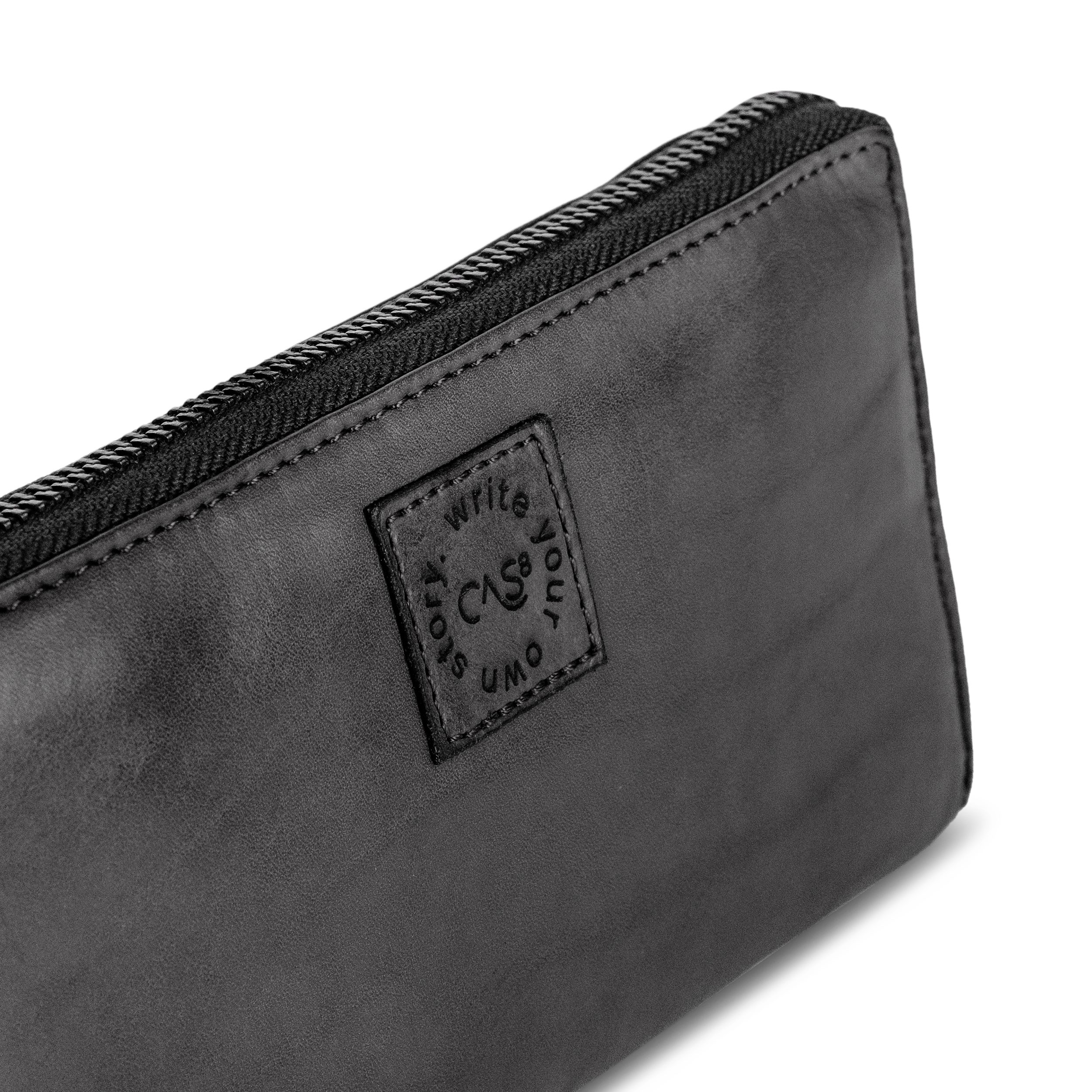 Cas8 Geldbörse Damen - Leder Portemonnaie, RFID Schutz, Portmonee für den Alltag