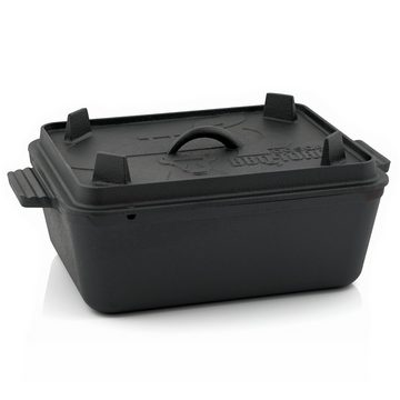 BBQ-Toro Grilltopf Dutch Oven Backtopf, 5,5 Liter, Gusseisen Kochtopf, Gusstopf, Gusseisen