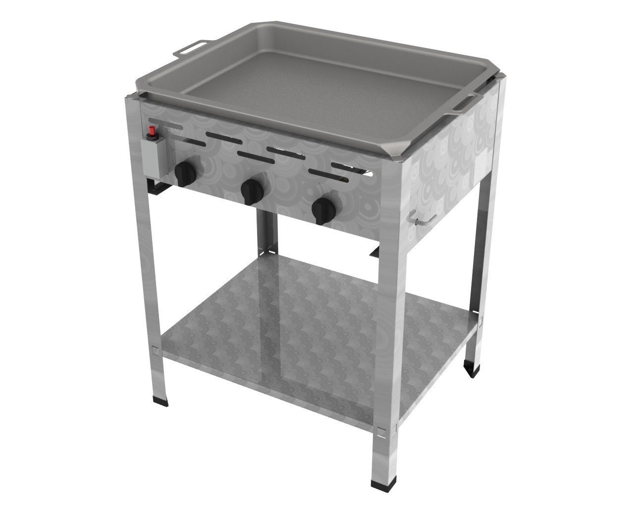 ChattenGlut Gasgrill ChattenGlut Gastrobräter 13,5kW mit Pfanne, BxTxH: 650x530x800 cm
