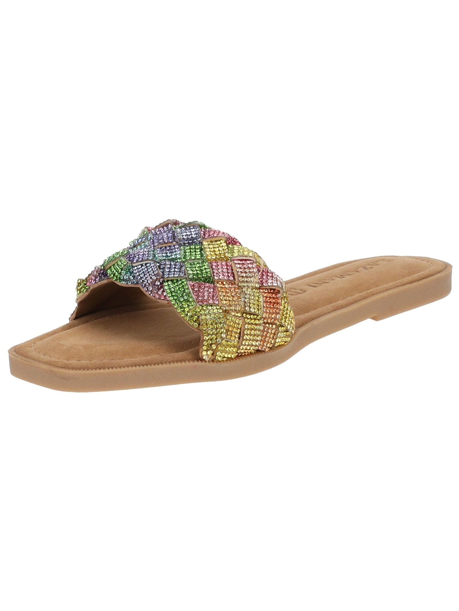 Lazamani Lazamani Pantoletten Leder/Textil Pantolette