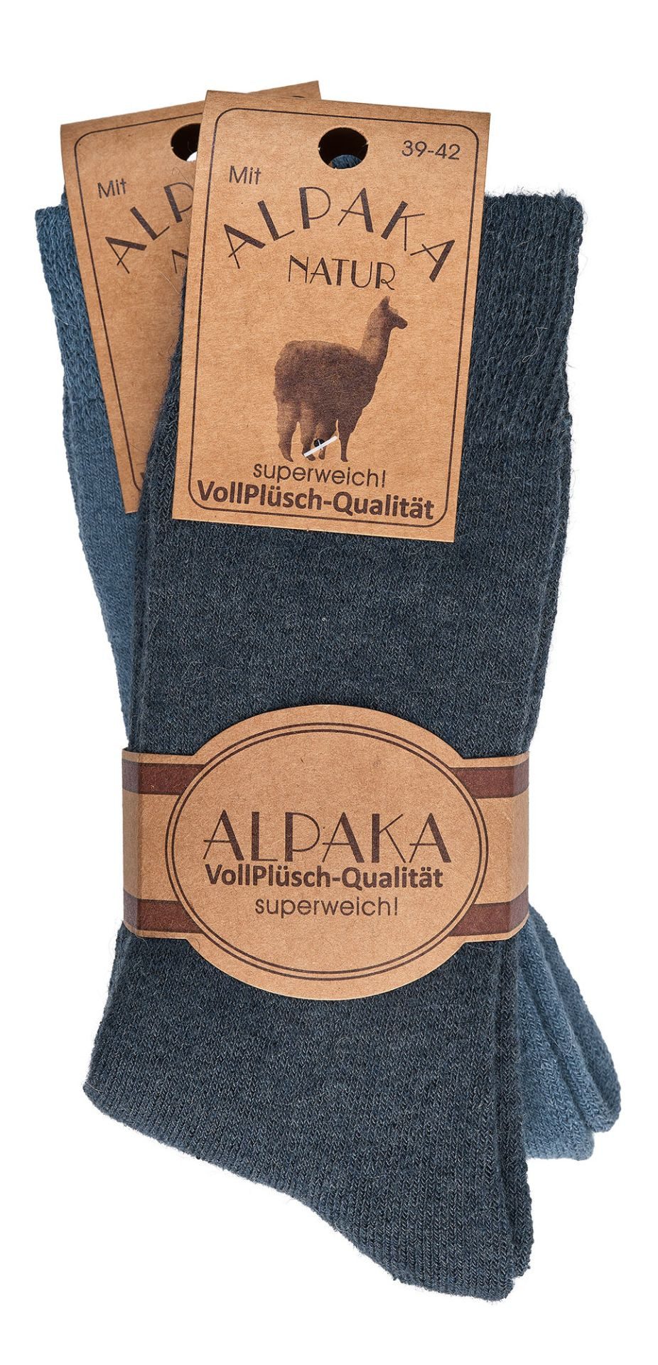 Wowerat Socken Warme Wollsocken mit Alpakawolle und Viskose bis Größe 50 (2 günstig online kaufen
