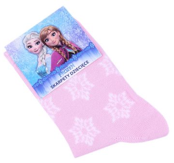 Sarcia.eu Haussocken Rosa Socken für Mädchen Die Eiskönigin Frozen Disney 23/26 EU