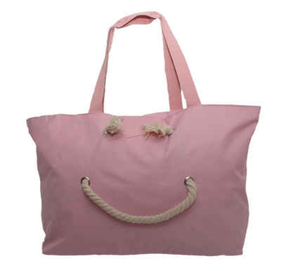 Antonio Strandtasche XXL Strandtasche Badetasche Tasche Happy Smile Farbe: rosa (81)