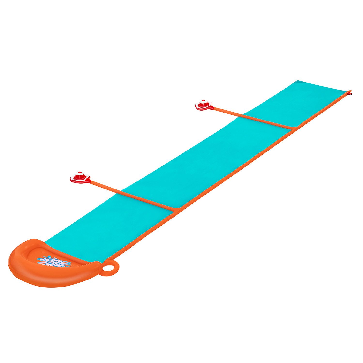 Bestway Wasserrutsche H2OGO! Fontäne, (Packung, 488 x 129 cm, Für den Außengebrauch), Integrierte Sprinkler mit Gartenschlauchanschluss