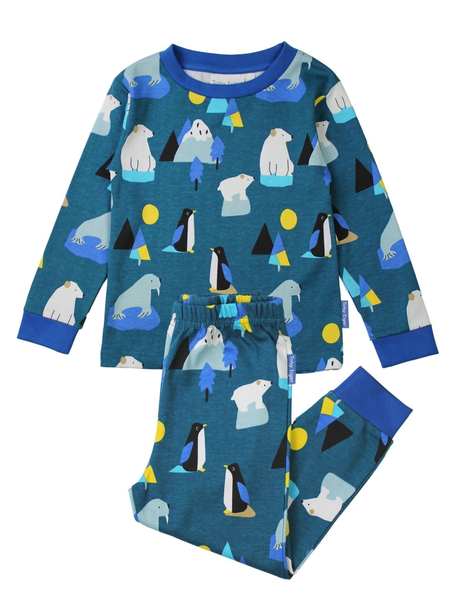 Toby Tiger Schlafanzug Schlafanzug mit Arktis Print | Pyjamas