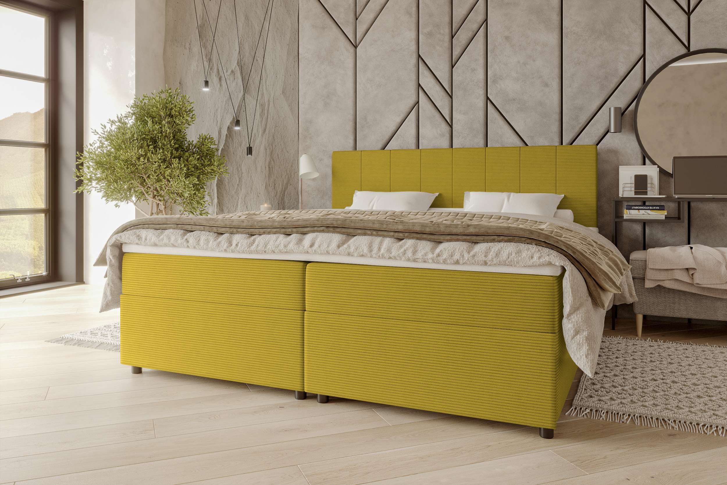 99rooms Boxspringbett Kira (Schlafzimmerbett, Bett), 140/160/180x200 günstig online kaufen