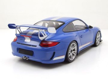 Minichamps Modellauto Porsche 911 GT3 RS 4.0 2011 blau Modellauto 1:18 Minichamps, Maßstab 1:18