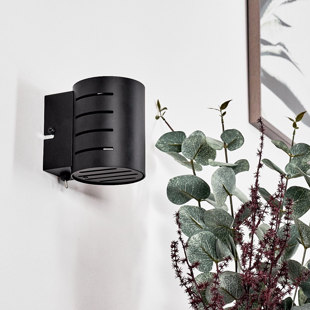hofstein Wandleuchte »Terne« moderne Wandlampe aus Metall in Schwarz, ohne Leuchtmittel, Innenleuchte mit Up & Down Lichteffekt, An-/Ausschalter, G9