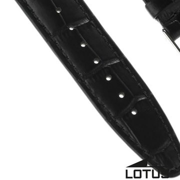 Lotus Uhrenarmband Lotus Herren Uhrenarmband 21mm, Herren Uhrenarmband, Lederarmband schwarz, Elegant