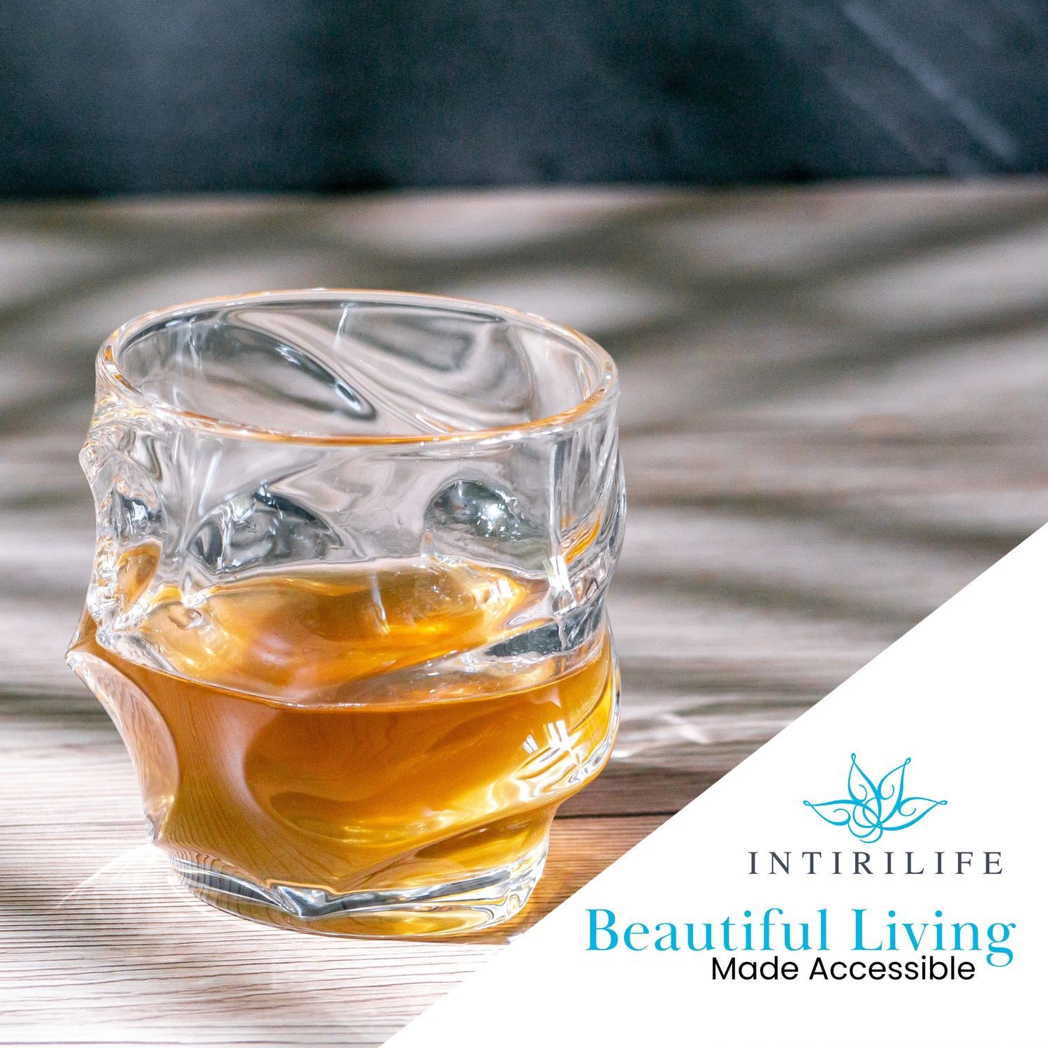 Intirilife Whiskyglas, 2-tlg., Glas, Old Fashioned Whiskey Glas