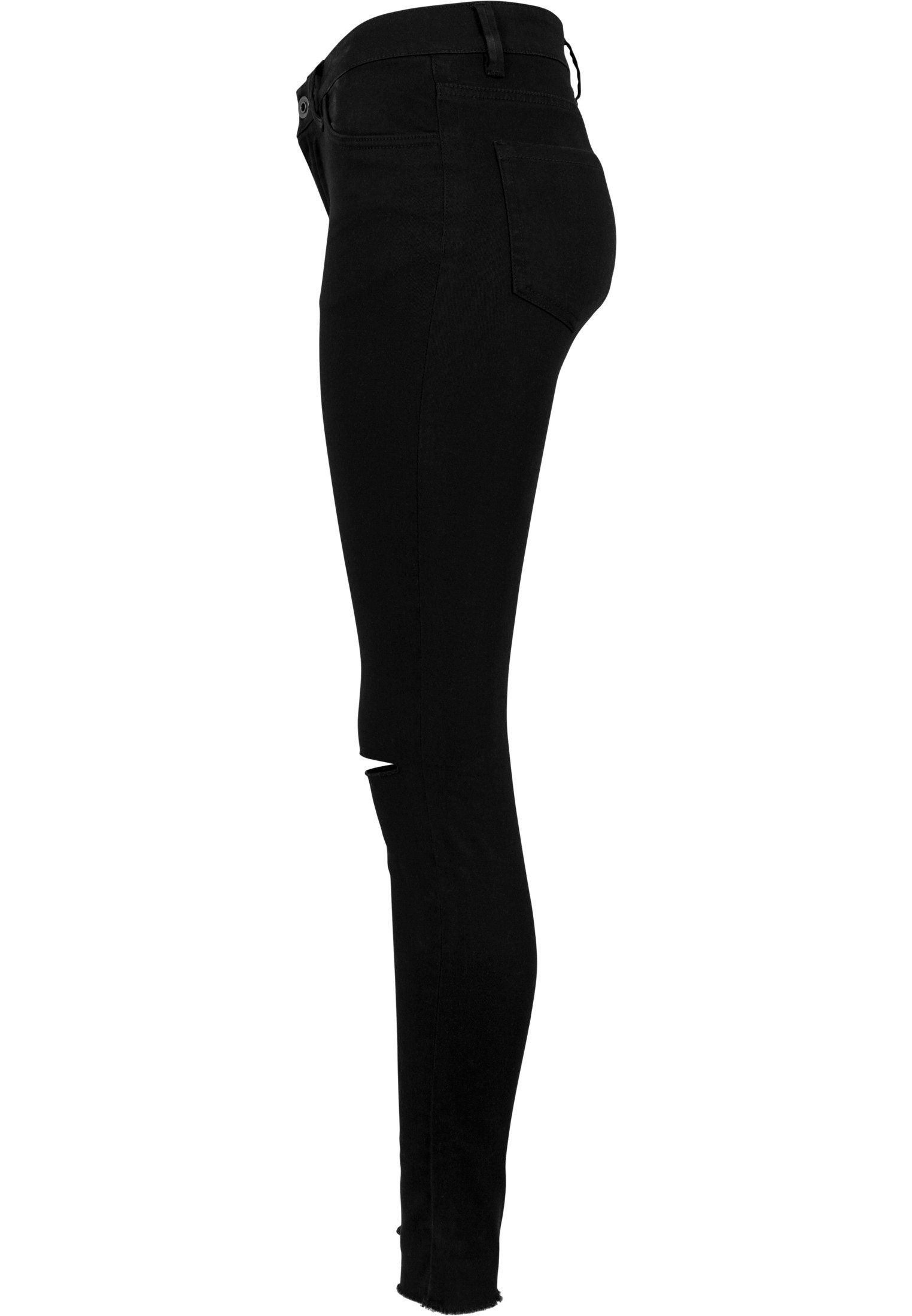 URBAN CLASSICS Skinny-fit-Jeans TB1538 black Knee Cut