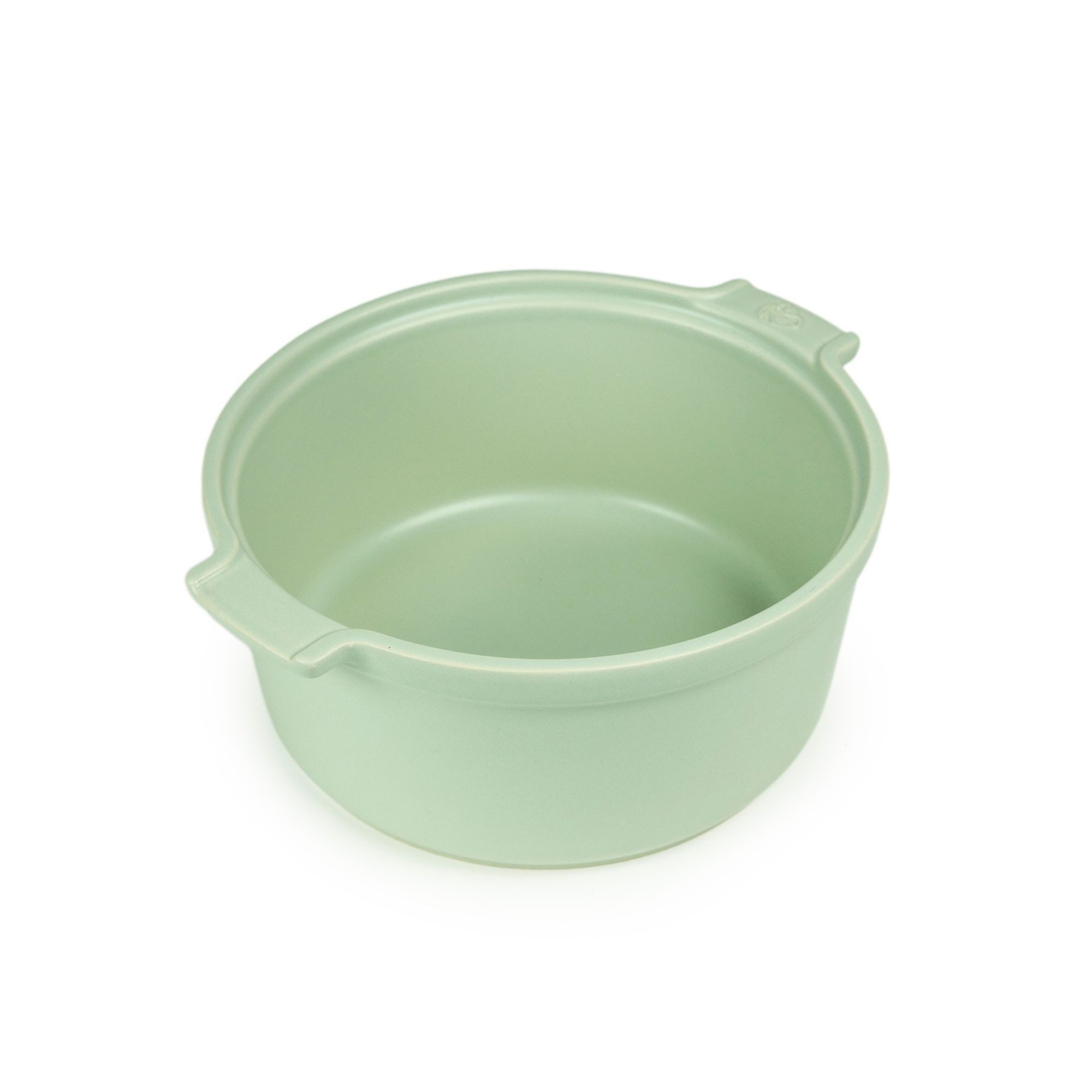 PEUGEOT Auflaufform Keramik Soufflé Topf APPOLIA 22cm Rund Salbeigrün Spülmaschinenfest