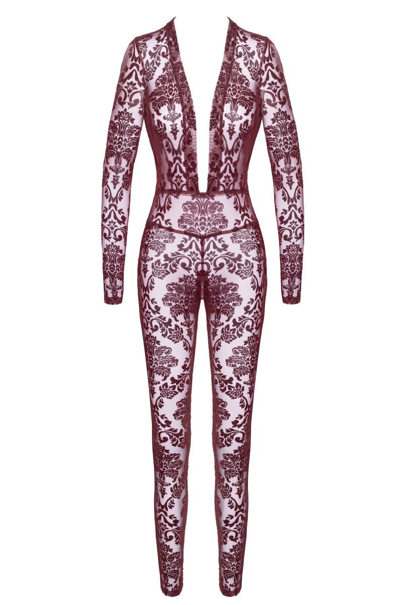 Noir Handmade Bodystocking Overall in rot - M günstig online kaufen