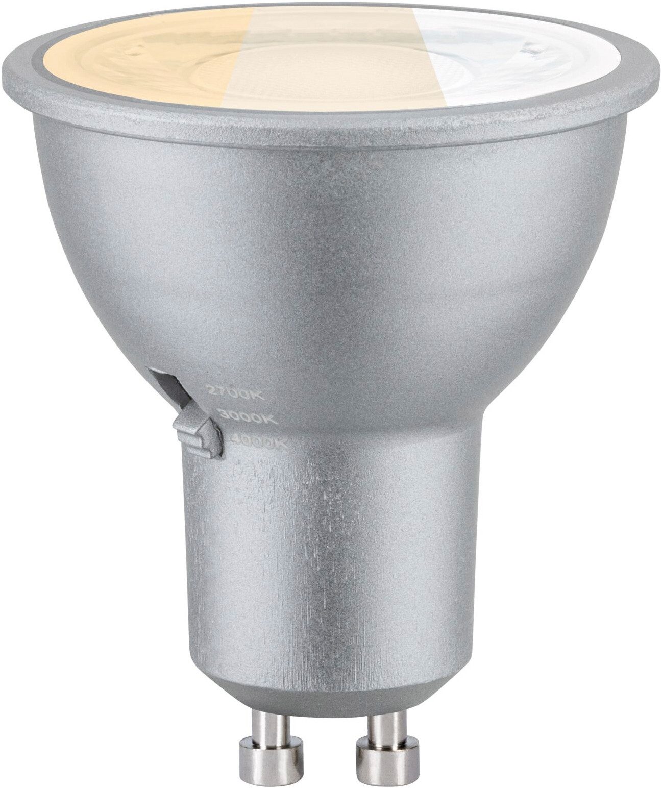 Paulmann LED-Leuchtmittel 650lm 3CCT DipSwitch 50° dim 6,9W 230V, GU10, 1 St., Farbwechsler, White Select