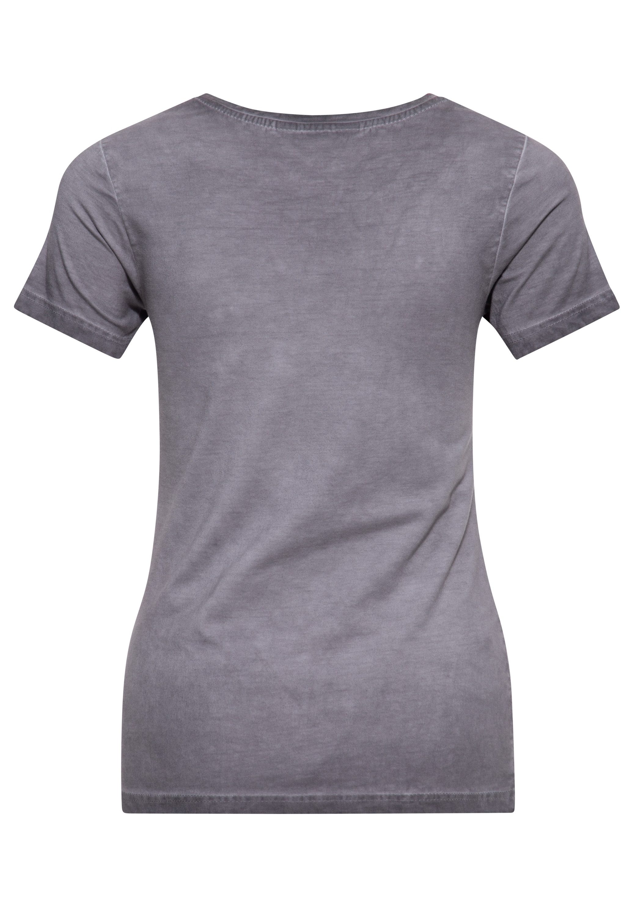 QueenKerosin Print-Shirt Garage Built (1-tlg) mit auffälliger Frontprint günstig online kaufen