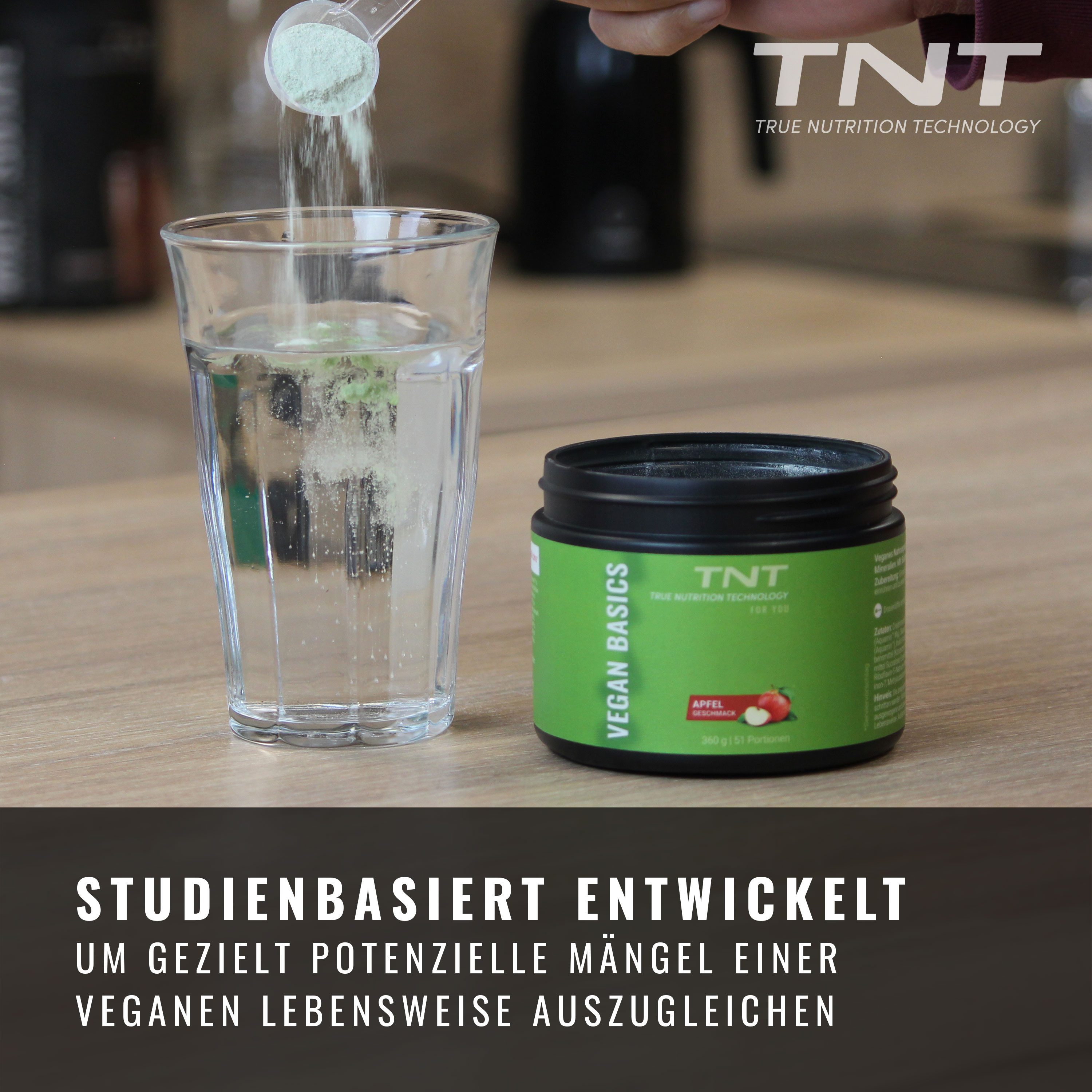 TNT (True Nutrition Technology) Vegan Basics - optimale Vitamin- und Mineralien-Mischung + Creatine Pulver, 360 g