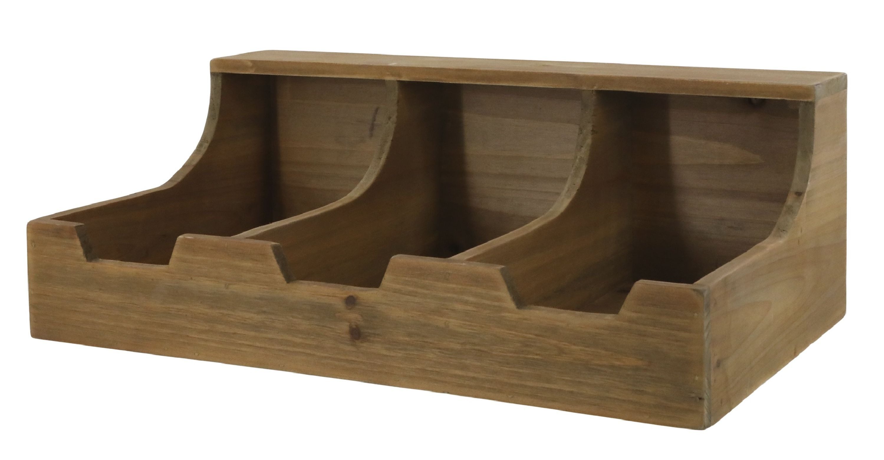 Wandregal Chic Antique - Sortierregal Regal Ablage mit 3 Fächer Holz L 43 cm