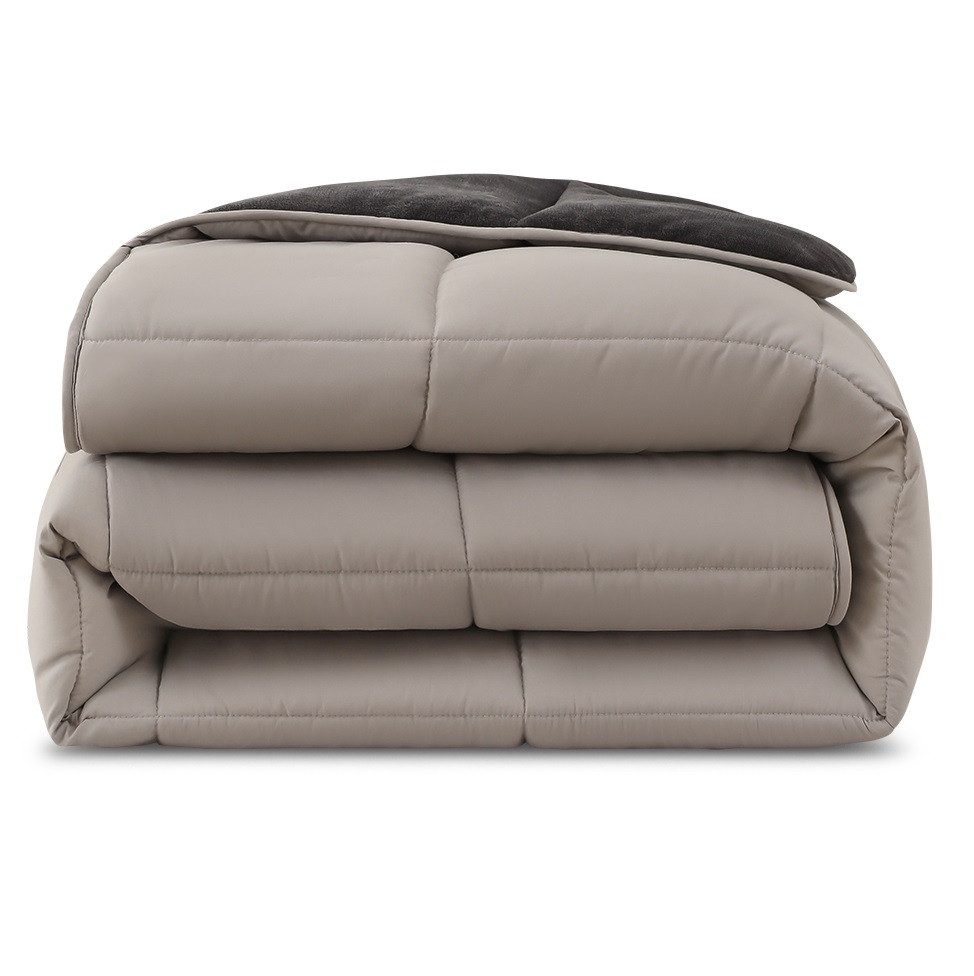 wometo Microfaserbettdecke Plüsch Steppbett Bi-Color 135x200 cm, Füllung: Kunstfaser, OEKO-TEX®, gesteppte Bettdecke mit flauschiger Flanellseite