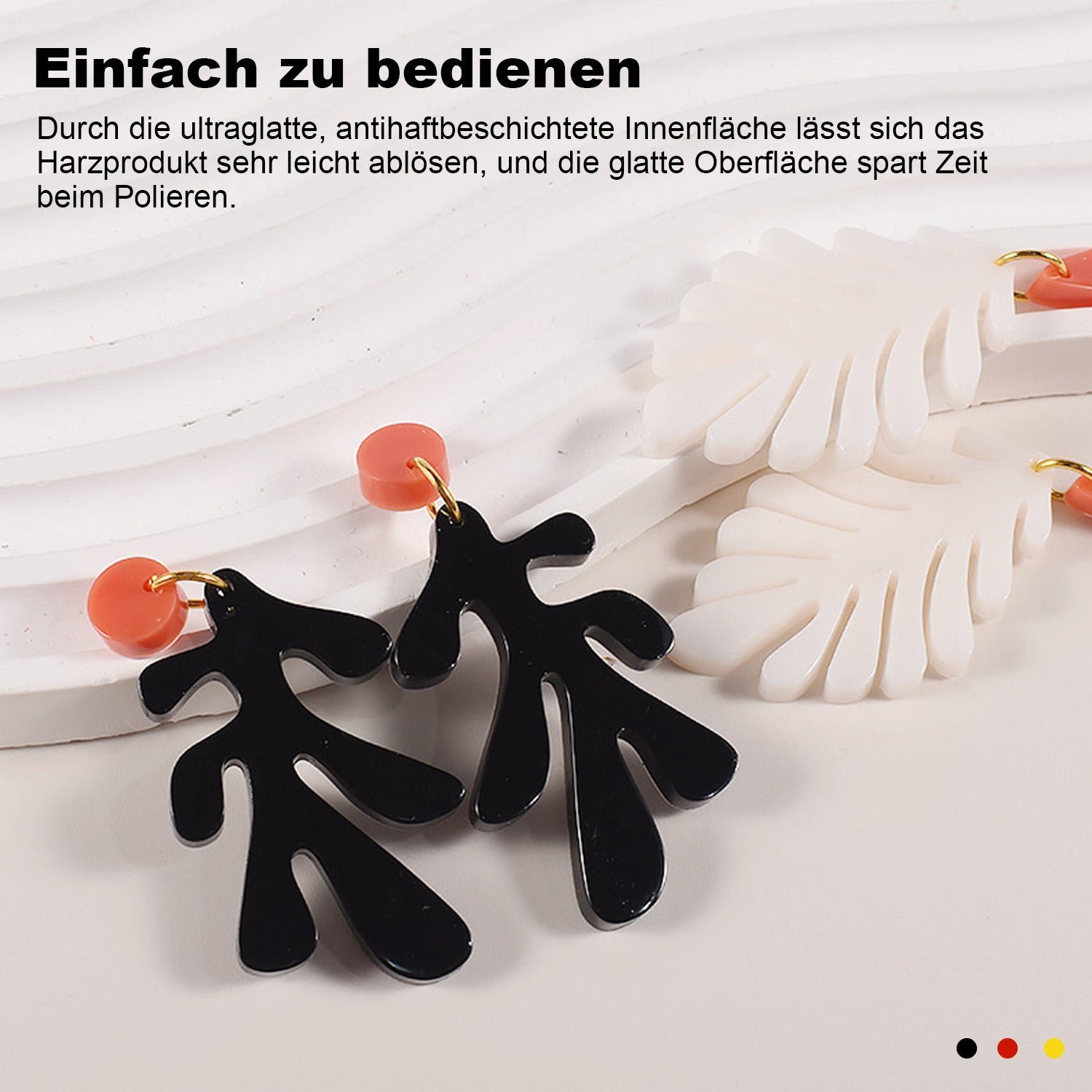 MAGICSHE Silikon DIY mit Set 2- Öffnungsring DIY Silikonform für Form, Schmuckhandwerk Ohrring