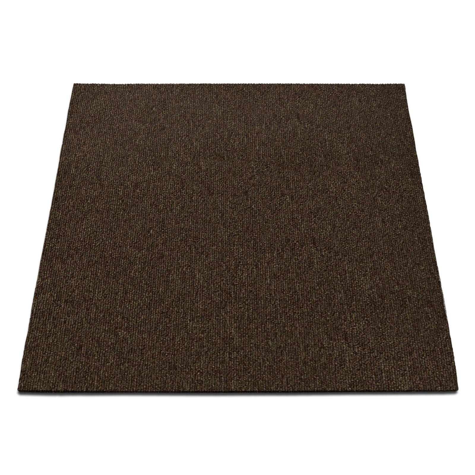 casa pura Teppichfliese Lyonn, Bodenschutz, Erhältlich in 6 Farben, 50 x 50 cm, quadratisch, Höhe: 6 mm, Selbstliegend