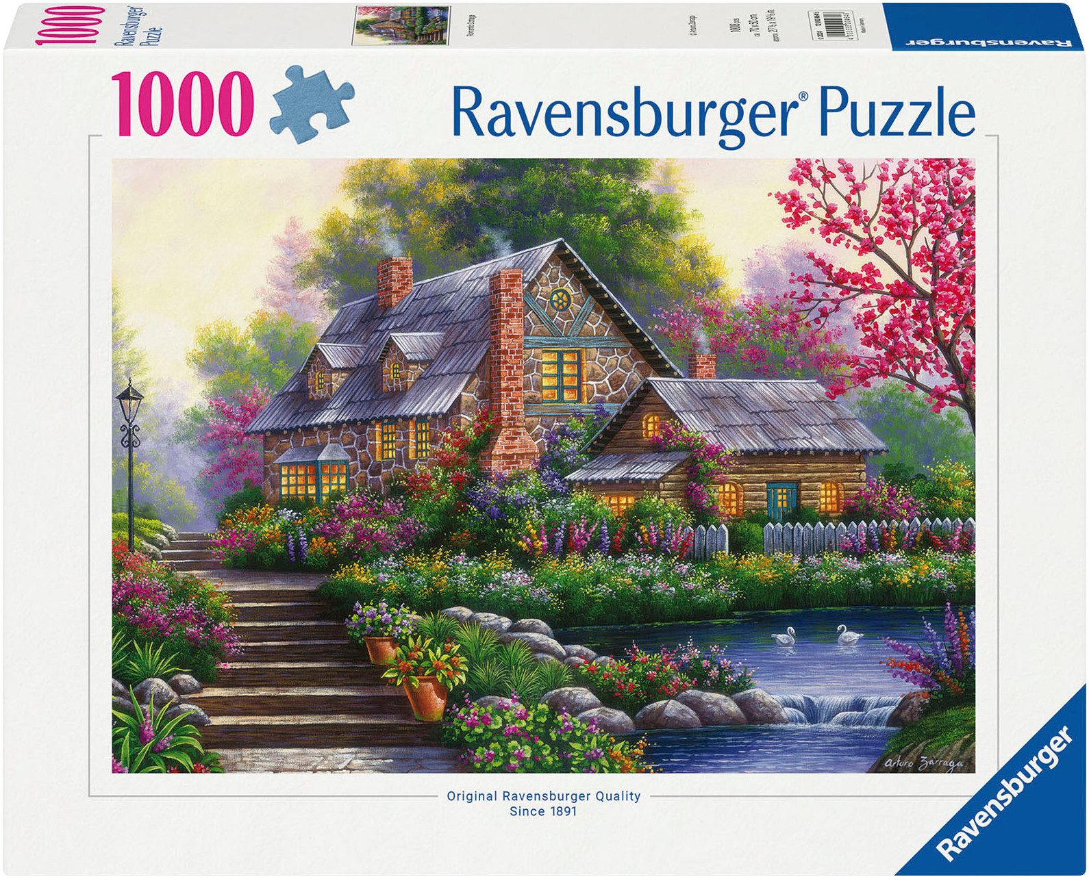 Ravensburger Puzzle Romantisches Cottage, 1000 Puzzleteile, Made in Germany günstig online kaufen