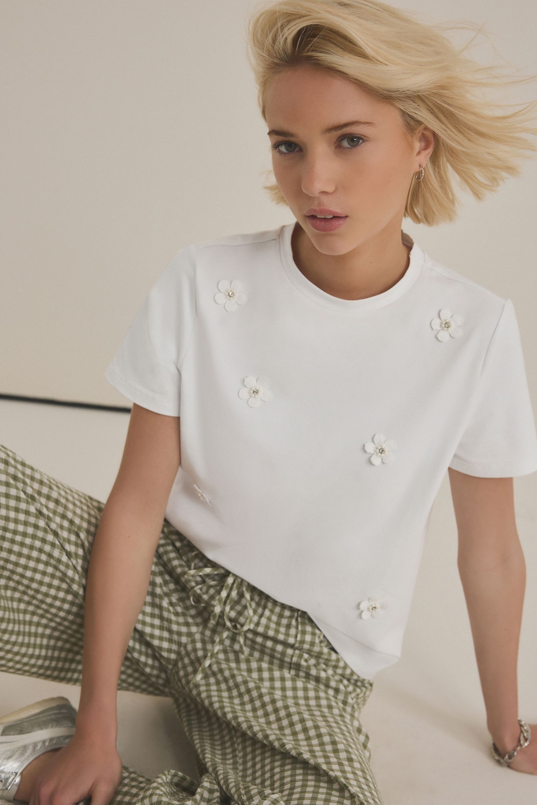 Next T-Shirt T-Shirt mit floralem Zierprint günstig online kaufen